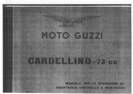 manuale d`officina - Restauro di una moto Guzzi Cardellino 73cc