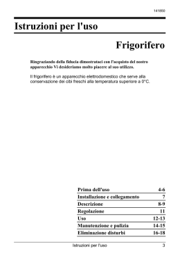 Istruzioni per l`uso Frigorifero