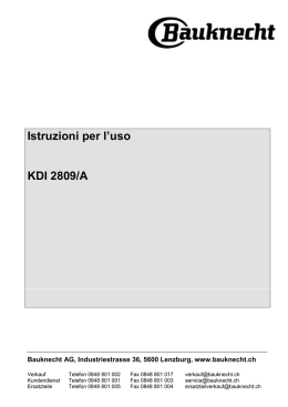 Istruzioni per l`uso KDI 2809/A