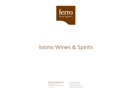 listino Wines & Spirits - FERRO DISTRIBUZIONE srl