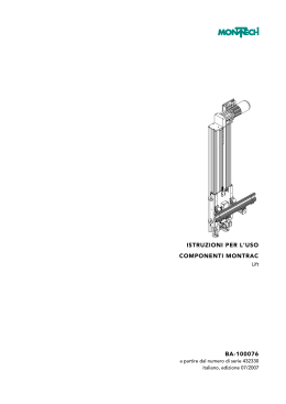 istruzioni per l`uso componenti montrac ba-100076