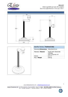 PR/LIFT Piede regolabile per torre lift completo