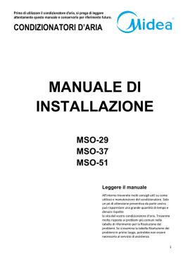 MANUALE DI INSTALLAZIONE