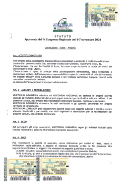 I STATUTO - Adiconsum Lombardia