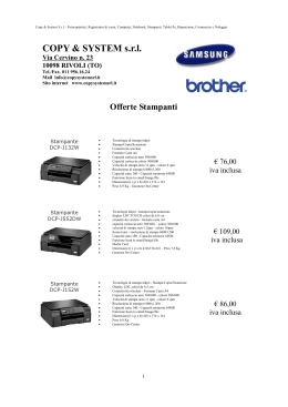 Offerta stampanti - Copy & System srl