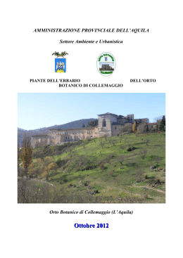 Erbario 2012 - Provincia dell`Aquila