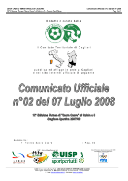 Redatto e curato dalla Il Comitato Territoriale di