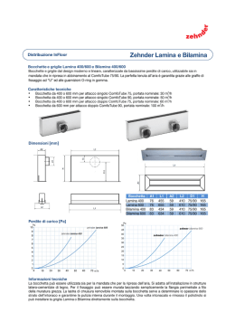 Specifica tecnica Zehnder Lamina, Bilamina