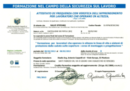 Attestato lavoratori che operano in alto 2013