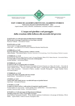 XXIV CORSO 2014 - Giardini in Viaggio