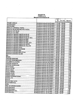 SIGARETTE - Confcommercio