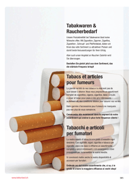 Tabakwaren & Raucherbedarf Tabacs et articles pour