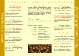 programma della Festa del Carmine