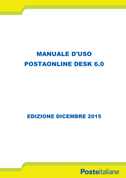 Manuale d`uso Postaonline Desk - w w w .posta