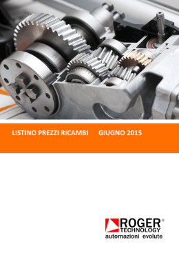 Indice prodotti listino ricambi 2015