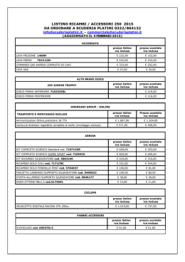 LISTINO RICAMBI / ACCESSORI 250 2015 DA