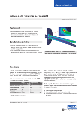 Calcolo della resistenza per i pozzetti