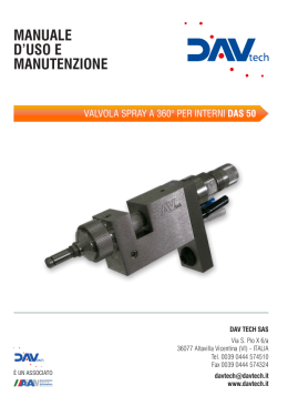 manuale d`uso e manutenzione
