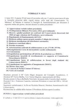 VERBALE N 14/11 - Conservatorio G. Martucci di Salerno
