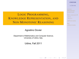Logic Programming, Knowledge Representation, and Non