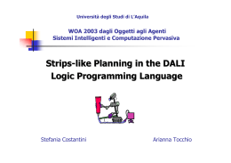 Strips-like Planning in the DALI Logic Programming Language