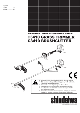T3410 GRASS TRIMMER C3410 BRUSHCUTTER