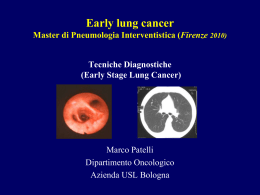 Early lung cancer - Master in Pneumologia Interventistica