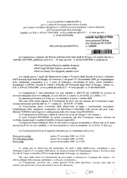 VALUTAZIONE COMPARATIVA per n. 1 posto di