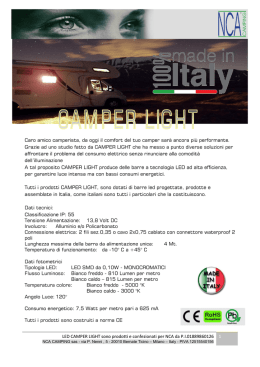 LED CAMPER LIGHT sono prodotti e confezionati per