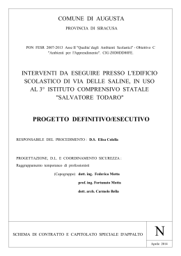 Schema di contratto e capitolato speciale d`appalto
