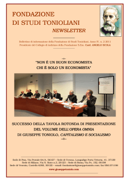 FST Newsletter 2 2011 - Fondazione di Studi Tonioliani