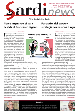 Non &egrave; un pranzo di gala la sfida di Francesco Pigliaru