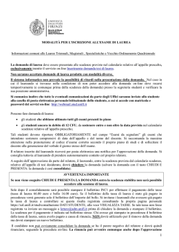 Istruzioni Tesi - Scuola di Studi Umanistici e della Formazione