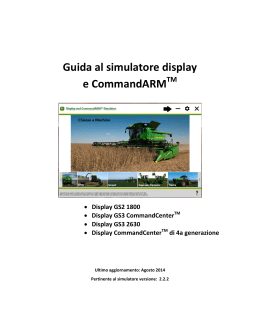Guida al simulatore display e CommandARM TM
