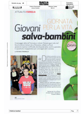 Giovani salva-bambini - Forum delle Associazioni Familiari