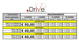 LISTINO PREZZO FRAZIONAMENTO