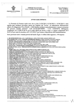 Leggi Avviso - Provincia di Potenza