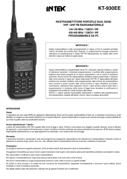 Manuale INTEK KT-930EE - Sezione ARI BATTIPAGLIA