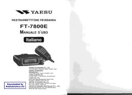 Yaesu - FT-7800 Manuale d`uso