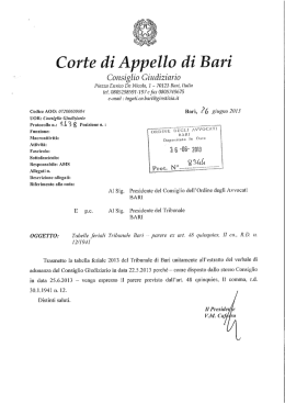 Tabelle - Ordine degli Avvocati di Bari