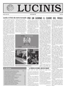 Per UN giorNo iL CUore DeL friULi - Associazionismo