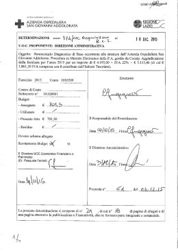 l 0 DIC. 2015 - Azienda Ospedaliera San Giovanni Addolorata