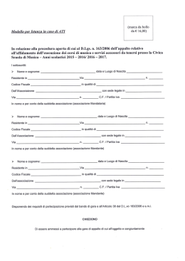Scuola di Musica - Anni scolastici 2015 - 2016/ 2016