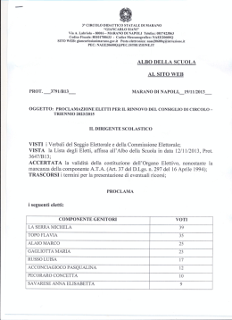 Via A. Labriola - 80016 * MARANO DI NAPOLI Telefax