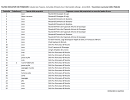 TAVOLE INDICATIVE DEI POSSESSORI