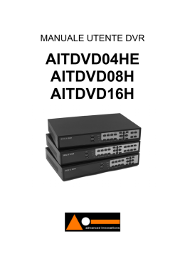 MANUALE ITALIANO AITDVD04HE, AITDVD08H, AITDVD16H