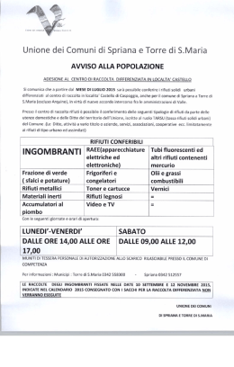Unione dei Comuni di Spriana e Torre di S.Maria