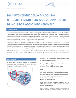 MANUTENZIONE DELLA MACCHINA UTENSILE
