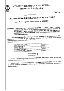 Delibera di G.M. n. 71 del 05-06-2014