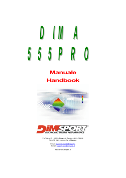 DIMA 555PRO Manuale Handbook